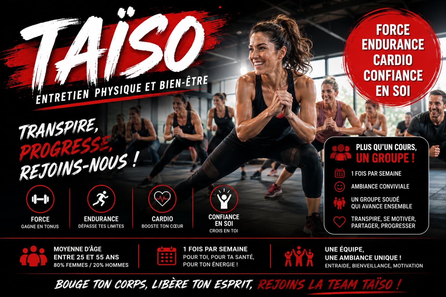 Taïso : force, endurance, cardio et confiance en soi
